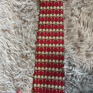 Classic Red Geometric Pattern Men's Tie